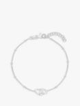 Simply Silver Interlink Heart Bracelet, Silver