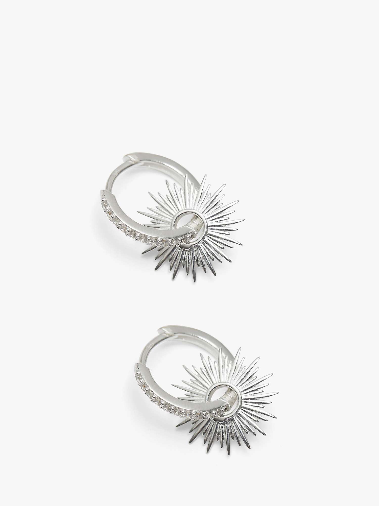 Buy Simply Silver Starburst Charm Earrings, Silver Online at johnlewis.com