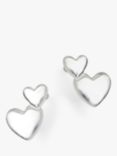 Simply Silver Mini Heart Stud Earrings, Silver