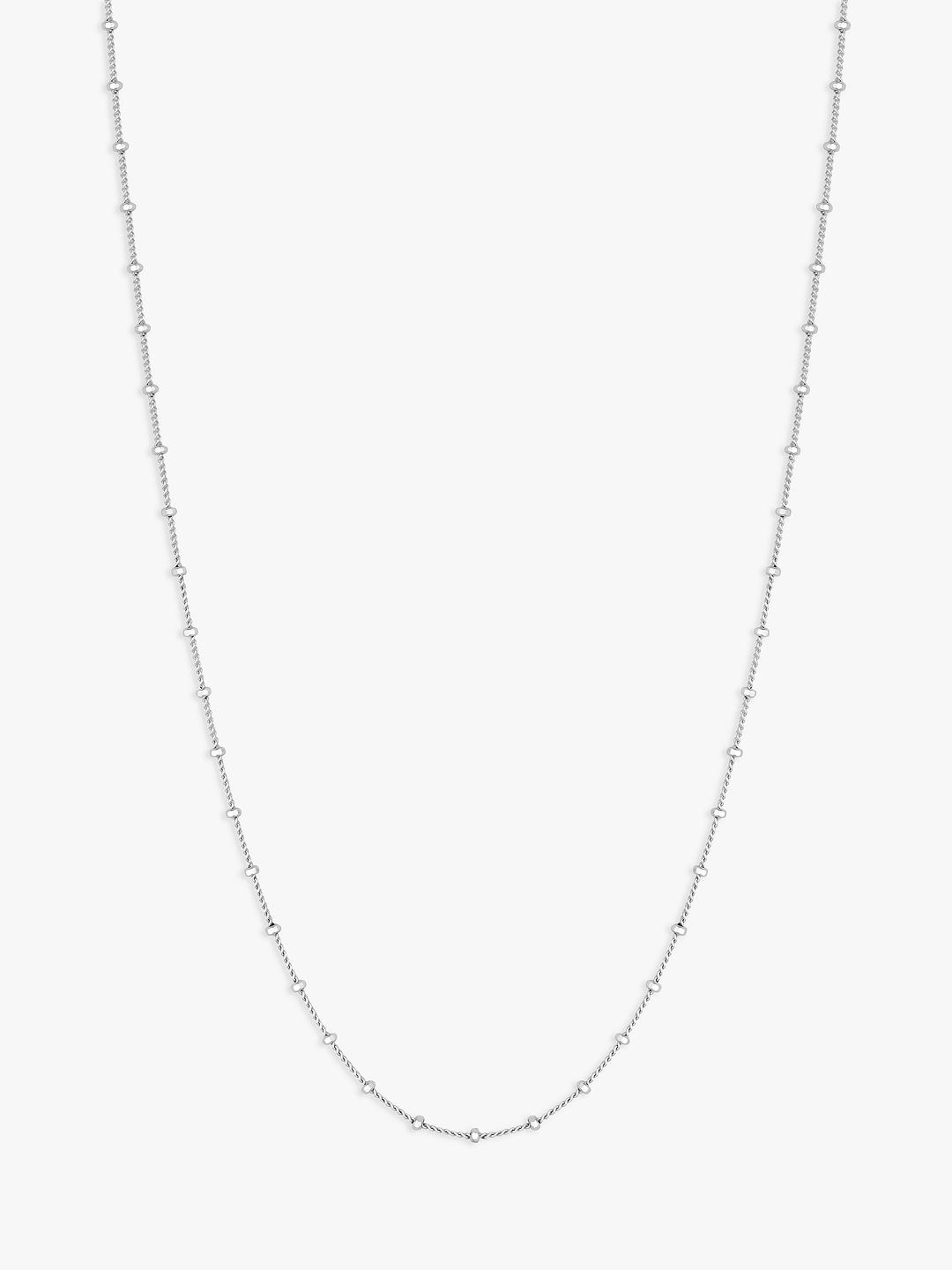 Simply Silver Fine Spark Chain Necklace, Silver