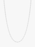 Simply Silver Fine Spark Chain Necklace, Silver