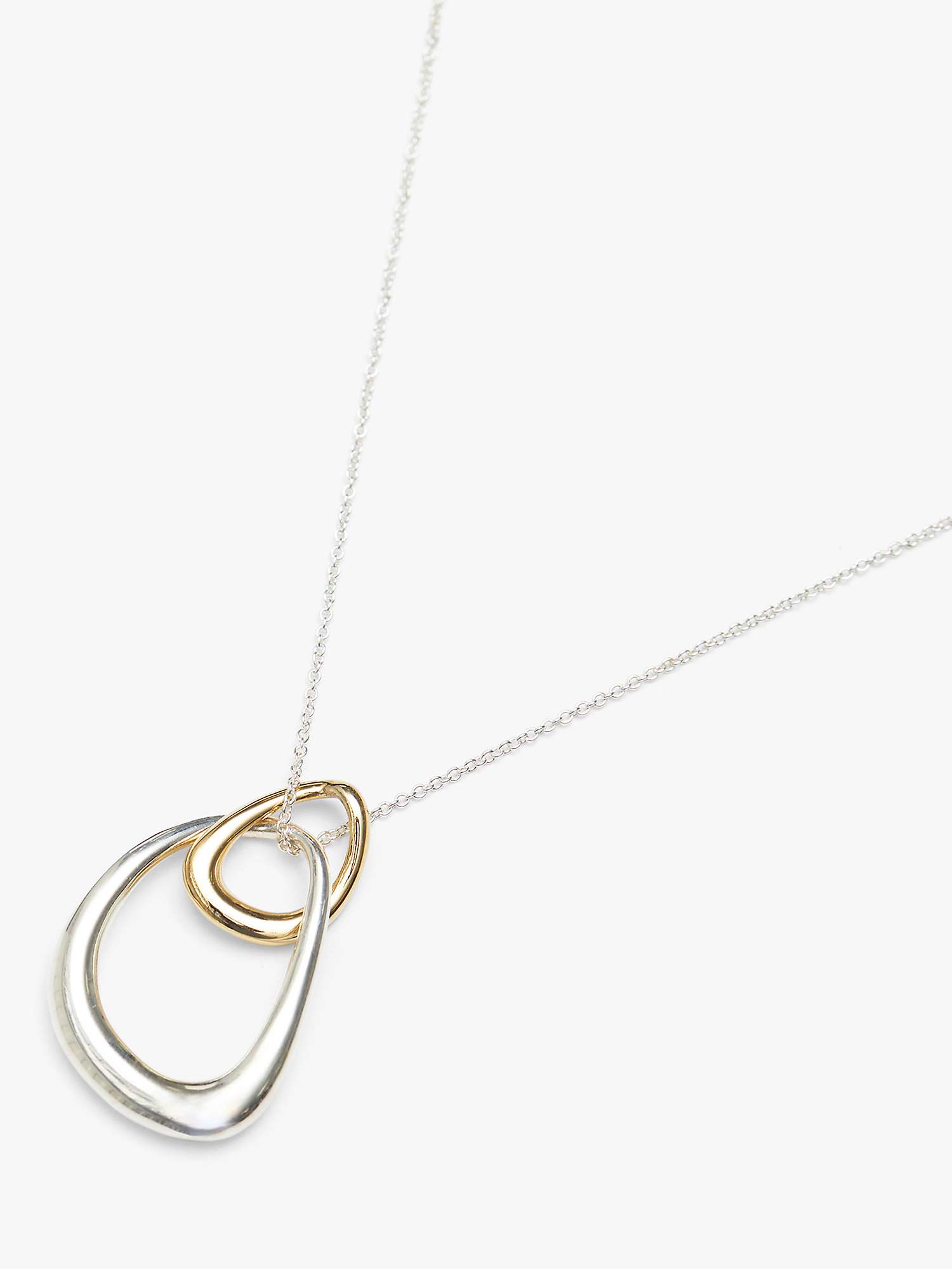 Buy Simply Silver Two Tone Pendant Necklace, Silver/Gold Online at johnlewis.com