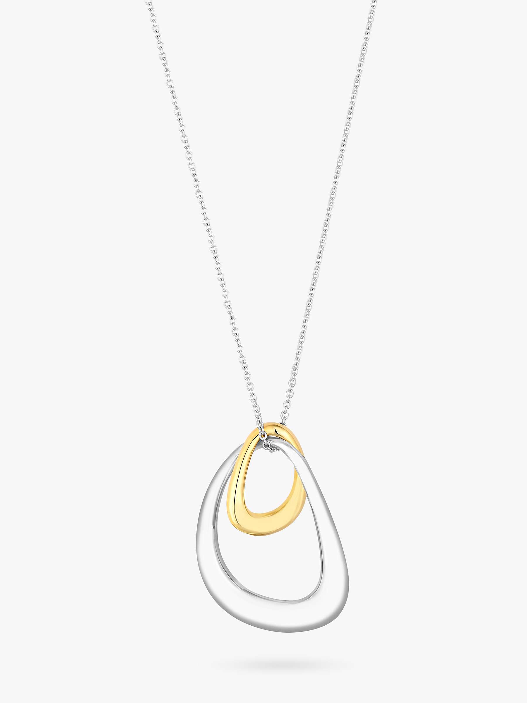 Buy Simply Silver Two Tone Pendant Necklace, Silver/Gold Online at johnlewis.com
