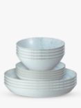 Denby Kiln Blue Stoneware Dinnerware Set, 12 Piece, Blue