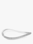 Jon Richard Silver Plated Cubic Zirconia Swirl Bangle, Silver