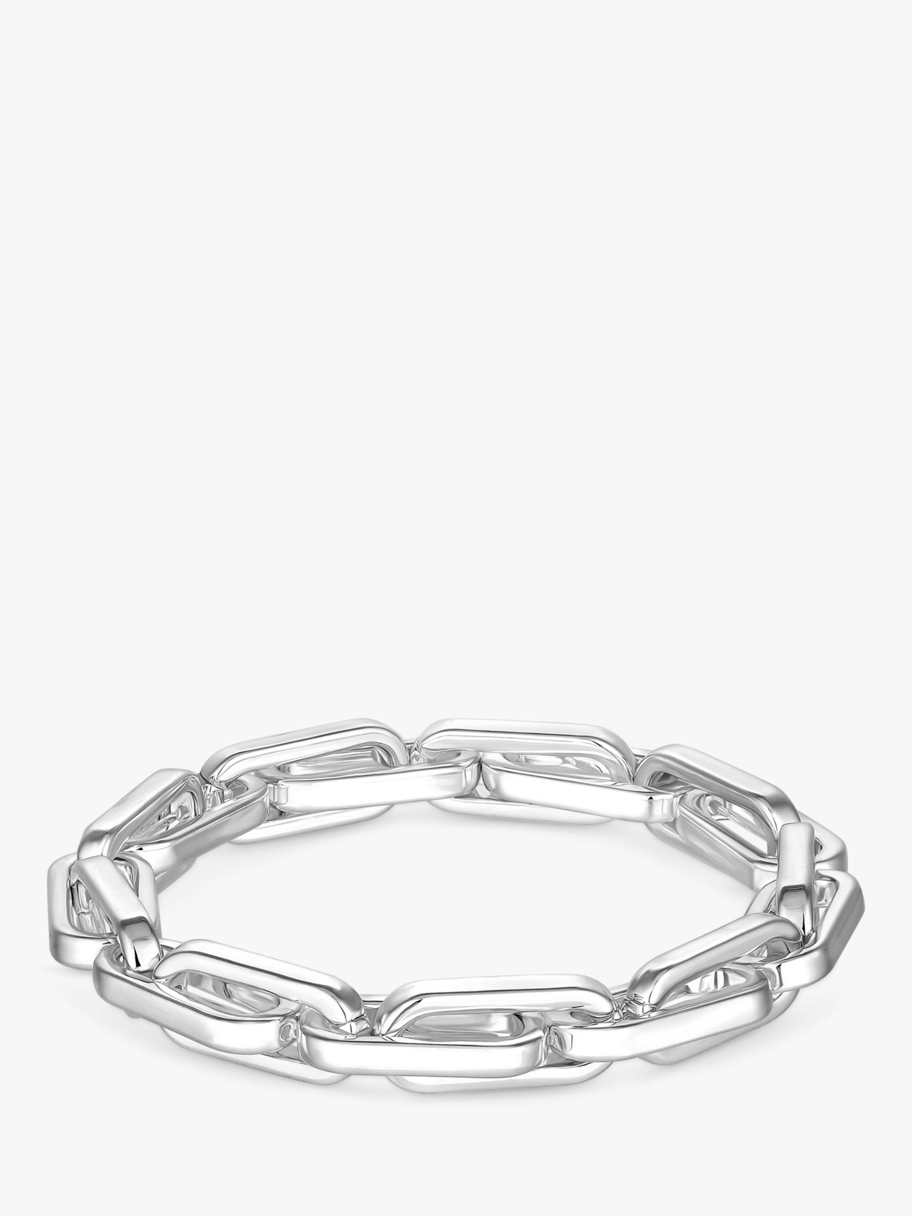 Buy Jon Richard Double Chain Stretch Bracelet, Silver Online at johnlewis.com