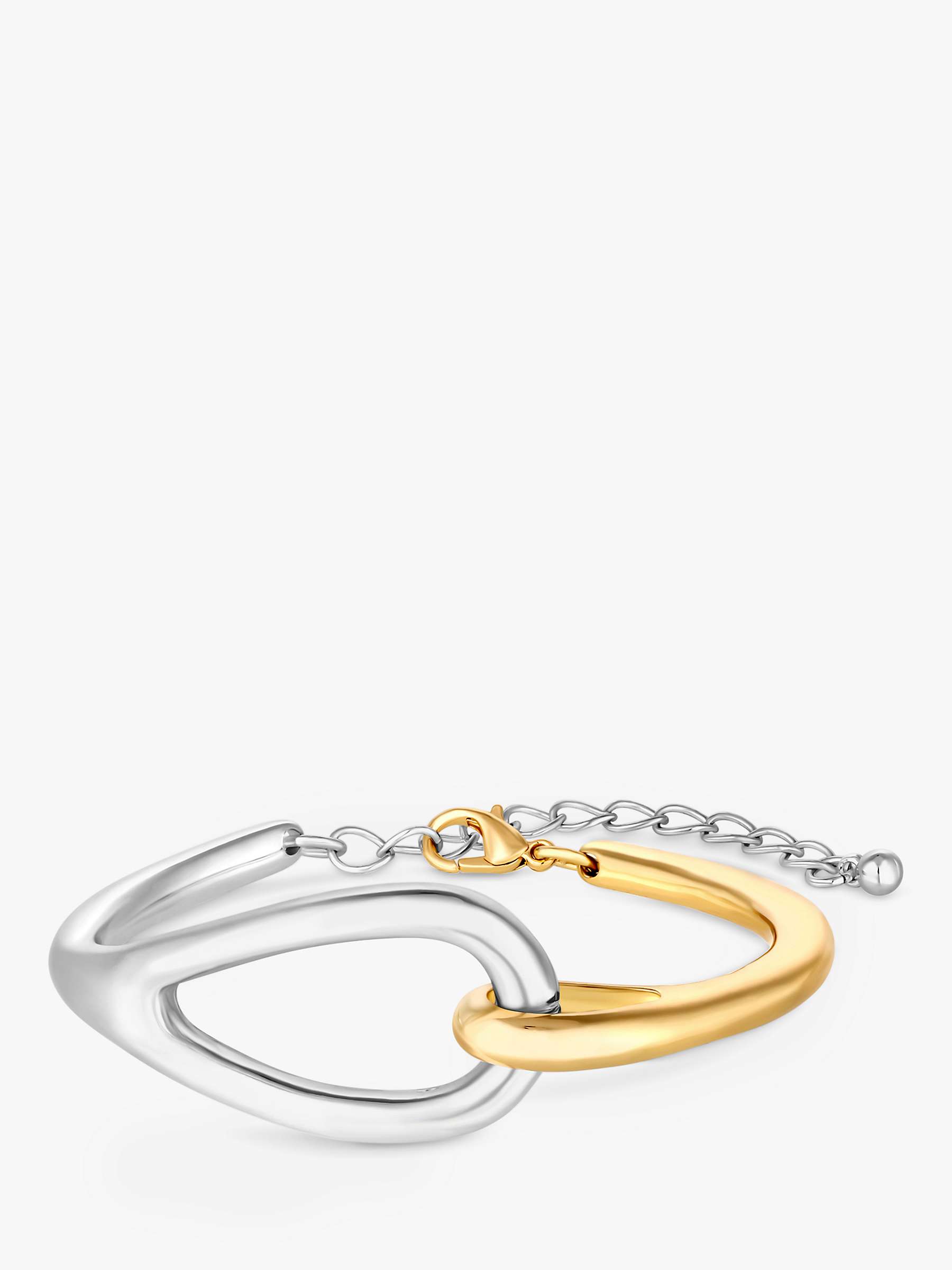 Buy Jon Richard Two Tone Polished Cuff, Silver/Gold Online at johnlewis.com