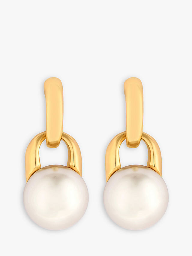 Jon Richard Pearl Mini Drop Earrings, Gold