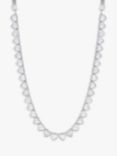 Jon Richard Cubic Zirconia Heart Allway Necklace, Silver