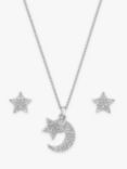 Jon Richard Celestial Necklace and Earrings Set, Silver