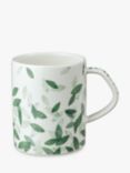 Denby Greenhouse Porcelain Leaf Mug, 200ml, Green