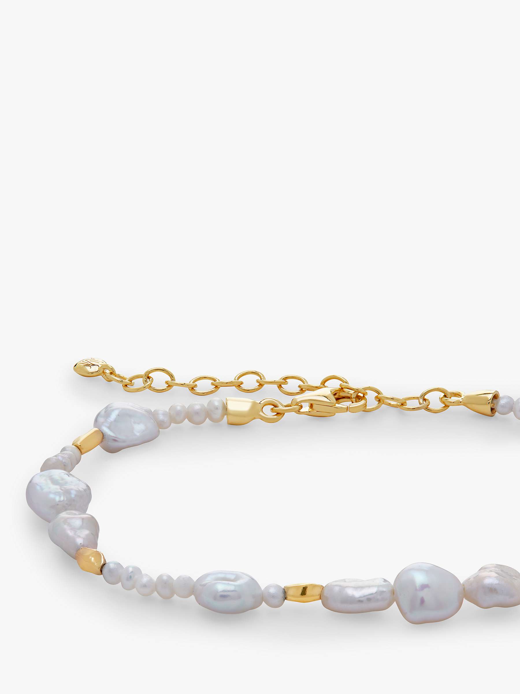 Buy Monica Vinader Keshi Scatter Pearl Bracelet, Gold Online at johnlewis.com