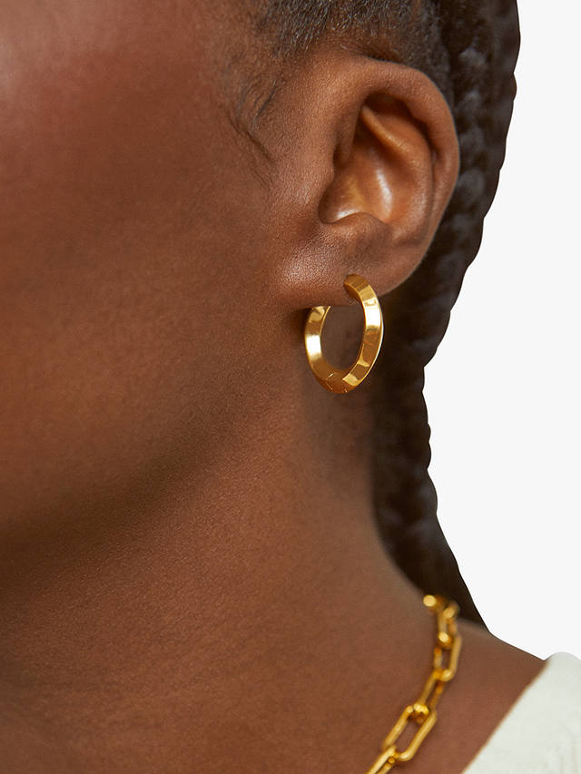 Monica Vinader Power Medium Hoop Earrings, Gold