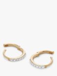 Monica Vinader 14ct Yellow Gold Diamond Huggies Hoop Earrings, Gold