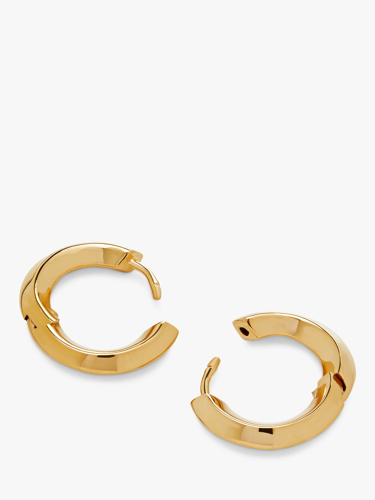 Monica Vinader Power Small Hoop Earrings, Gold at John Lewis & Partners