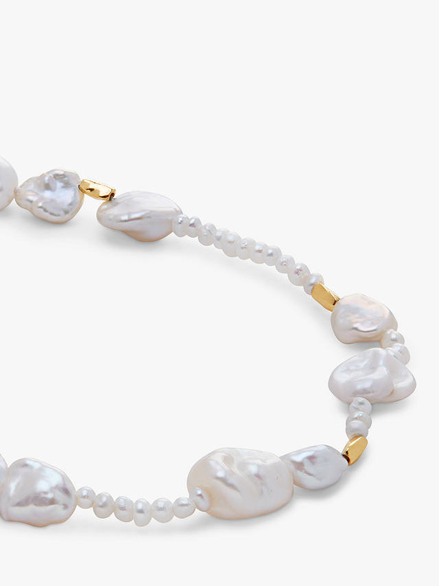 Monica Vinader Keshi Scatter Pearl Necklace, Gold