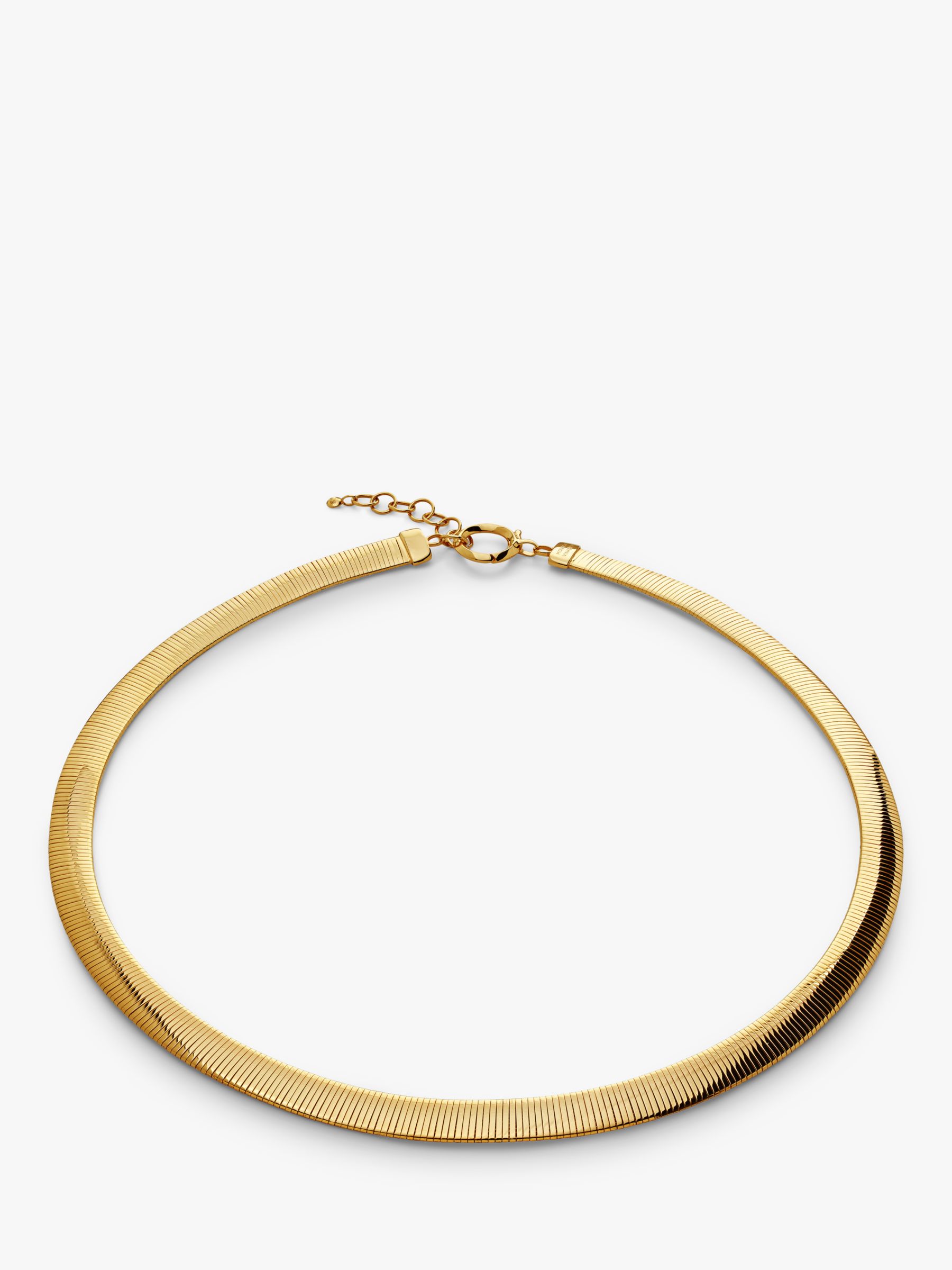 Monica Vinader Power Collar Necklace, Gold at John Lewis & Partners