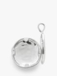 Monica Vinader Deia Round Pebble Locket, Silver