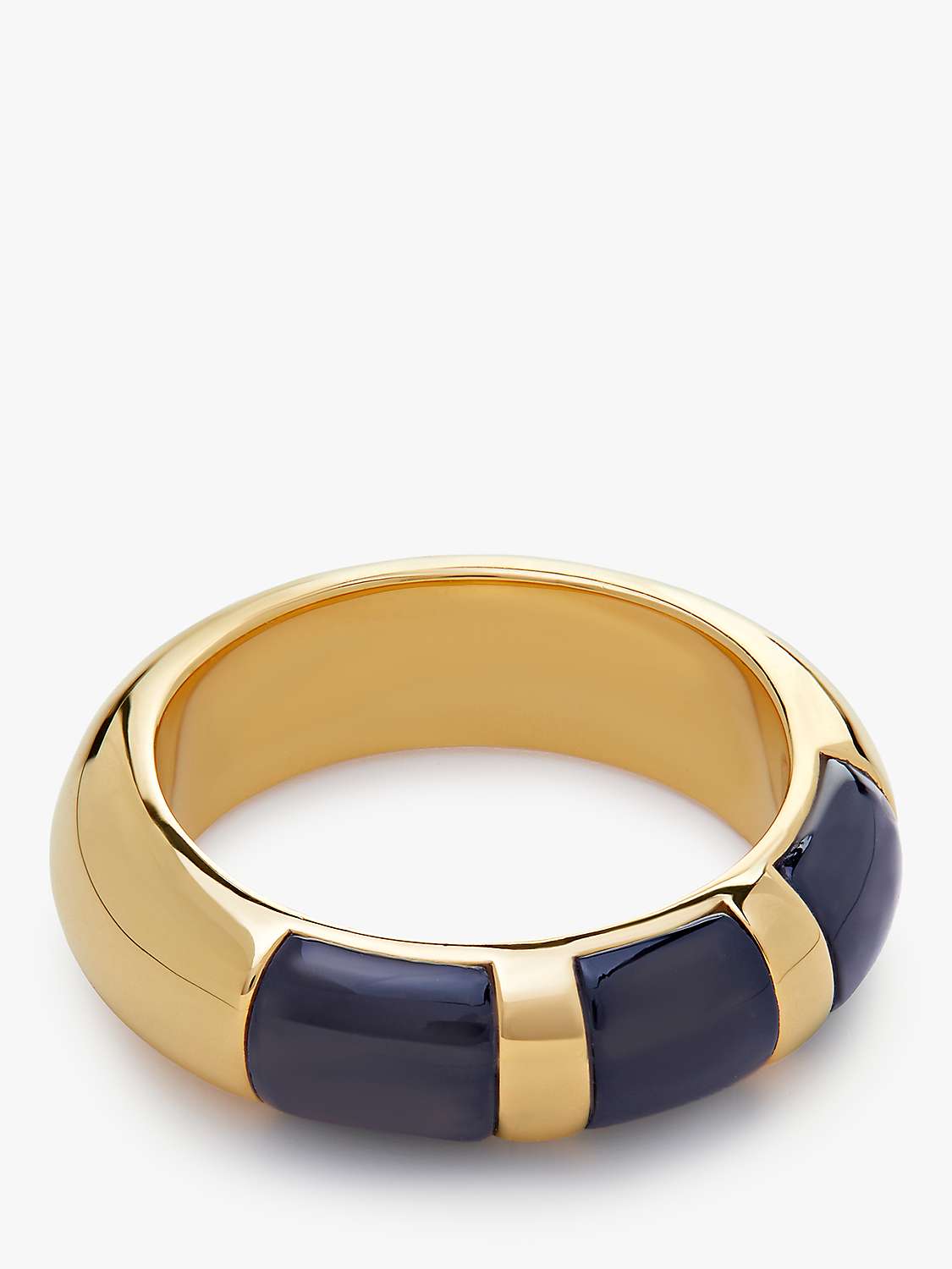 Buy Monica Vinader Kate Young Black Onyx Ring, Gold Online at johnlewis.com