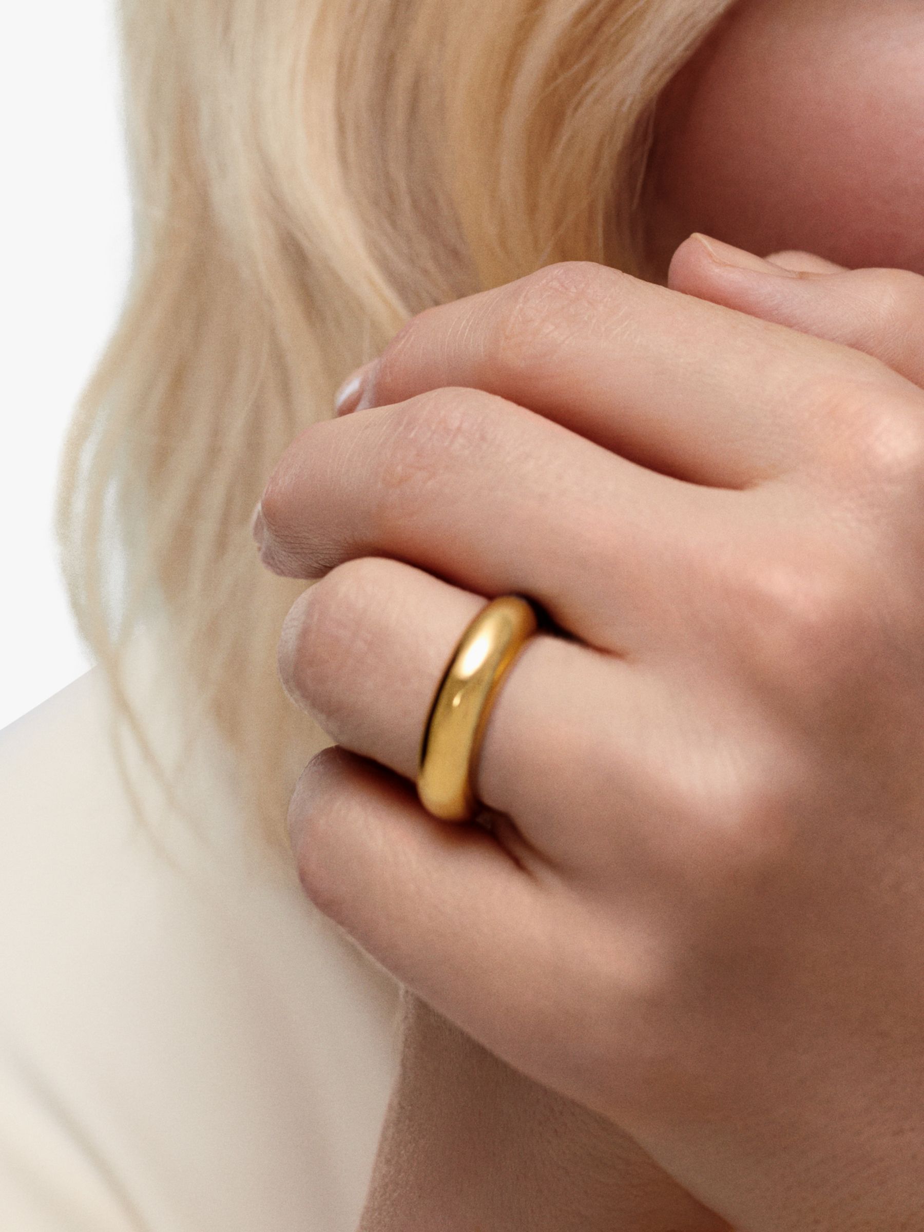 Monica Vinader x Kate Young Stacking Band Ring, Gold