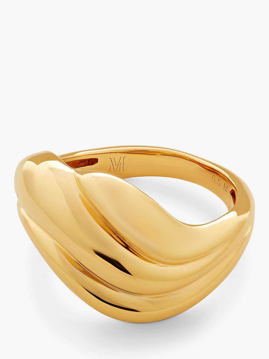 Buy Monica Vinader Swirl Ring, Gold Online at johnlewis.com