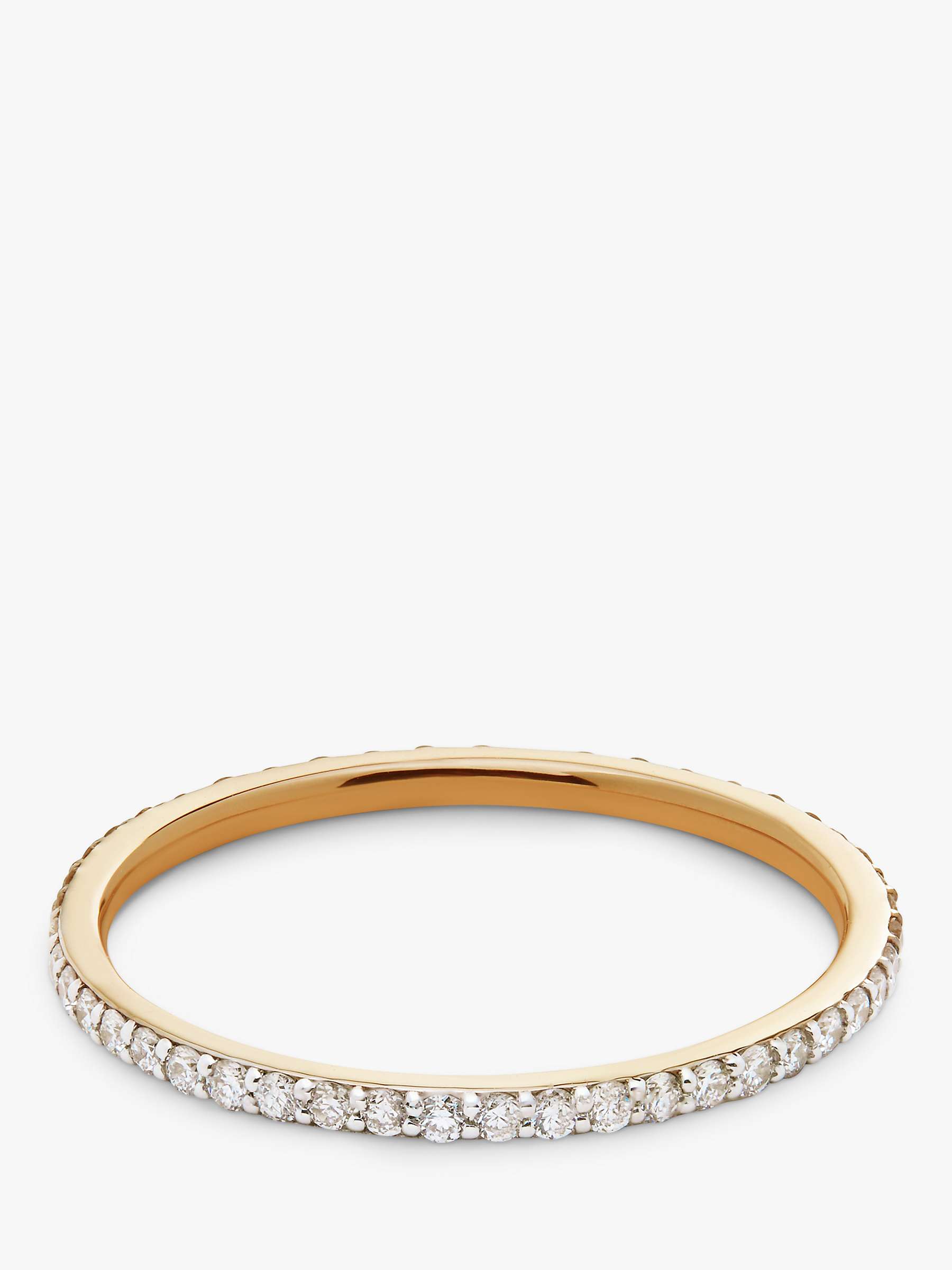 Buy Monica Vinader 14ct Yellow Gold Diamond Eternity Ring, Gold Online at johnlewis.com