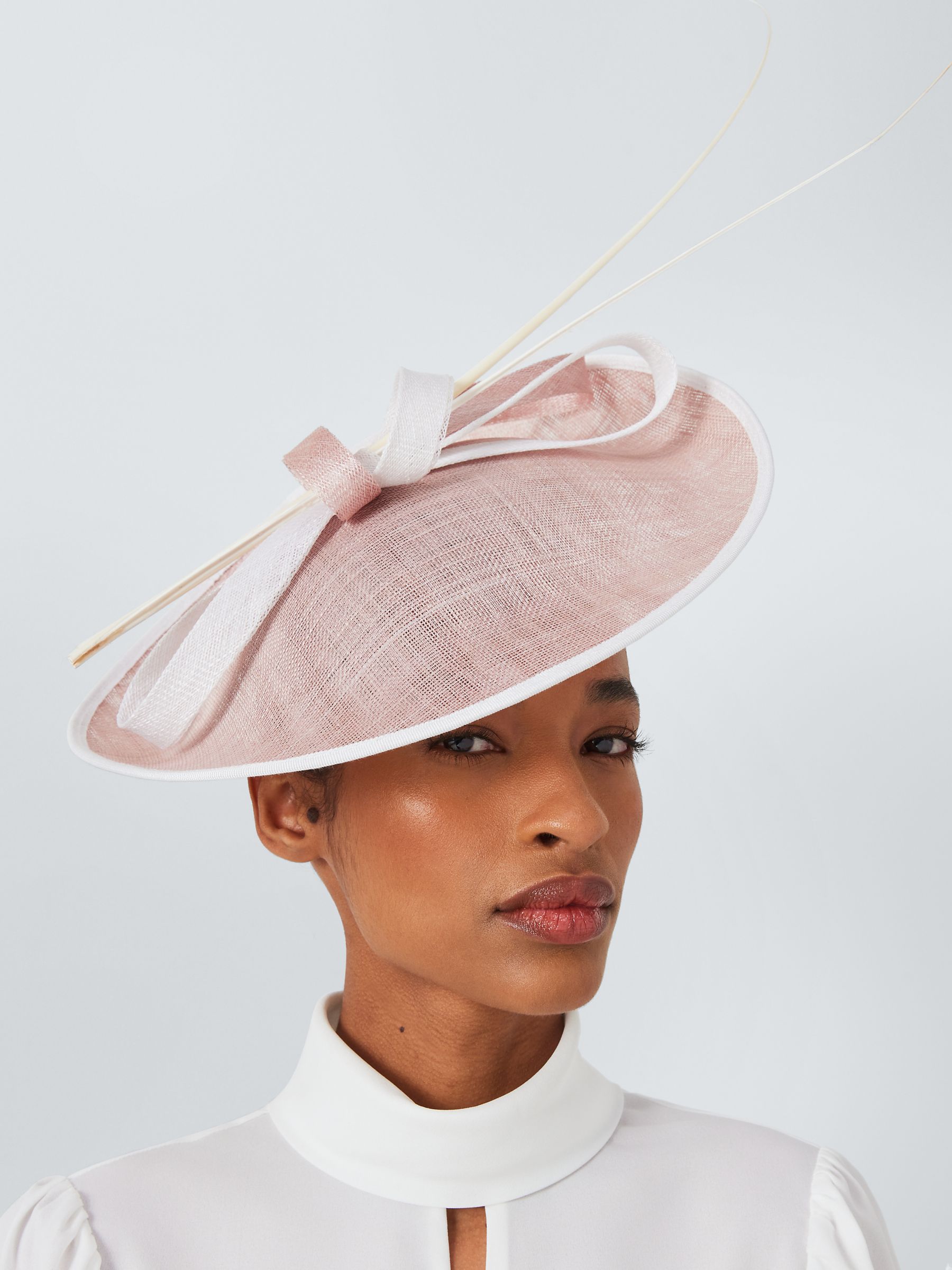 Buy John Lewis Daisy Quill Upturn Fascinator Occasion Hat, Rose Online at johnlewis.com