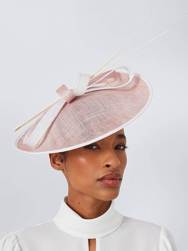 John Lewis Daisy Quill Upturn Fascinator Occasion Hat, Rose