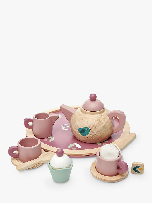 Babyblooms Personalised Wooden Afternoon Tea Set, Pink