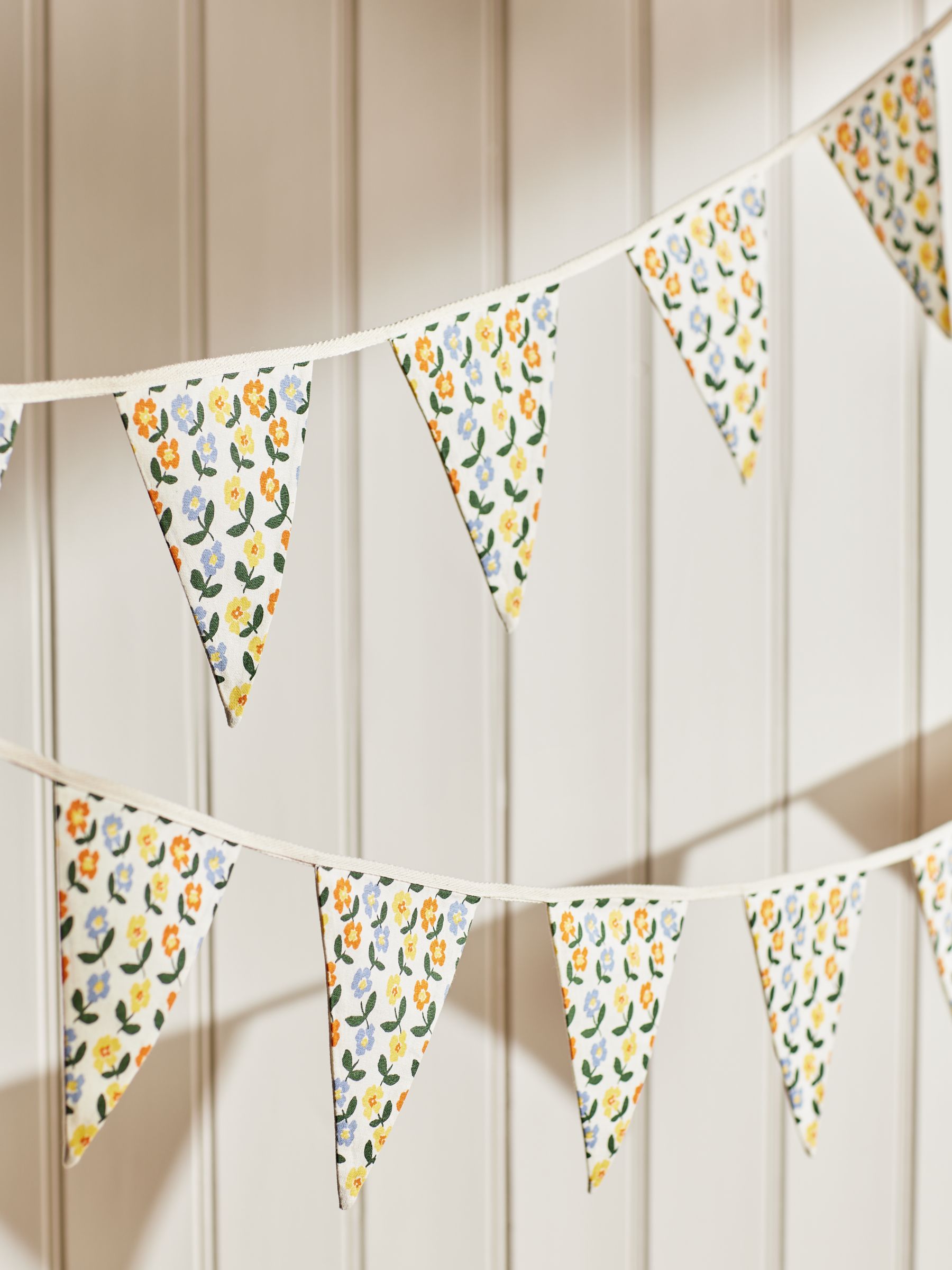 Spring Floral Cotton Bunting, L2m £10.00