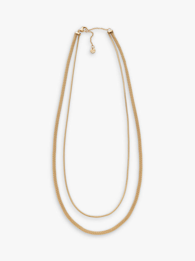 Skagen Layered Chain Necklace, Gold