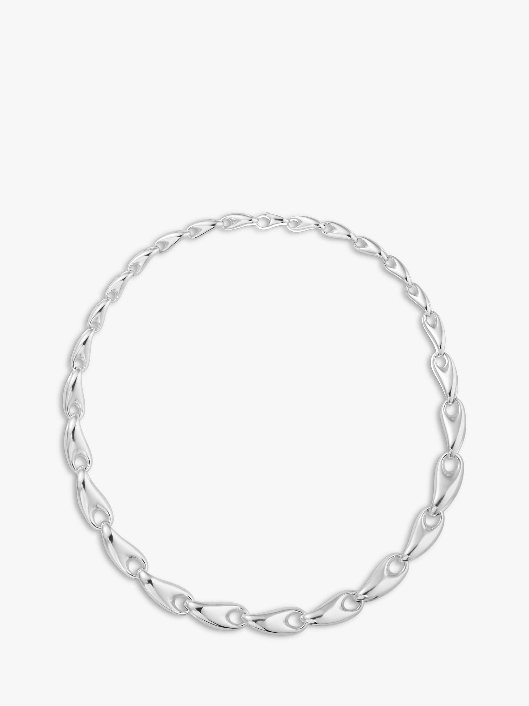 Buy Georg Jensen Rabun Link Chain Necklace, Silver Online at johnlewis.com