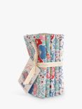 Tilda Farm Flowers Fat Quarter Fabrics, Pack of 5, Teal/White