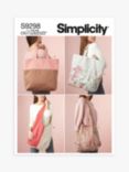 Simplicity Market Tote Bag Sewing Pattern,  SS9298, OS
