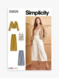 Simplicity Misses' Pants, Camisole and Cardigan Sewing Pattern, S9826