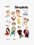 Simplicity Misses' 50s Vintage Neckwear, Headband Dickey and Sash Belt Sewing Pattern, S9817