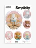 Simplicity 36cm Plush Animals and Blanket Sewing Pattern, S9838