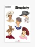 Simplicity Misses' Vintage Hats Sewing Pattern, S9834