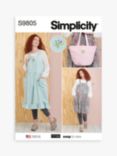 Simplicity Misses' Pinafore Apron and Tote Sewing Pattern, S9805A