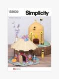 Simplicity Fabric Critter Houses and Peg Doll Accessories Sewing Pattern, S9839OS