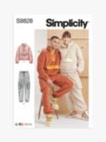 Simplicity Unisex Sweatshirt and Pants Sewing Pattern, S9828
