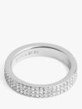 Coach Signature Cubic Zirconia Ring, Rhodium