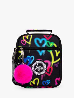 Hype Kids' Graffiti Heart Lunch Bag, Black/Multi