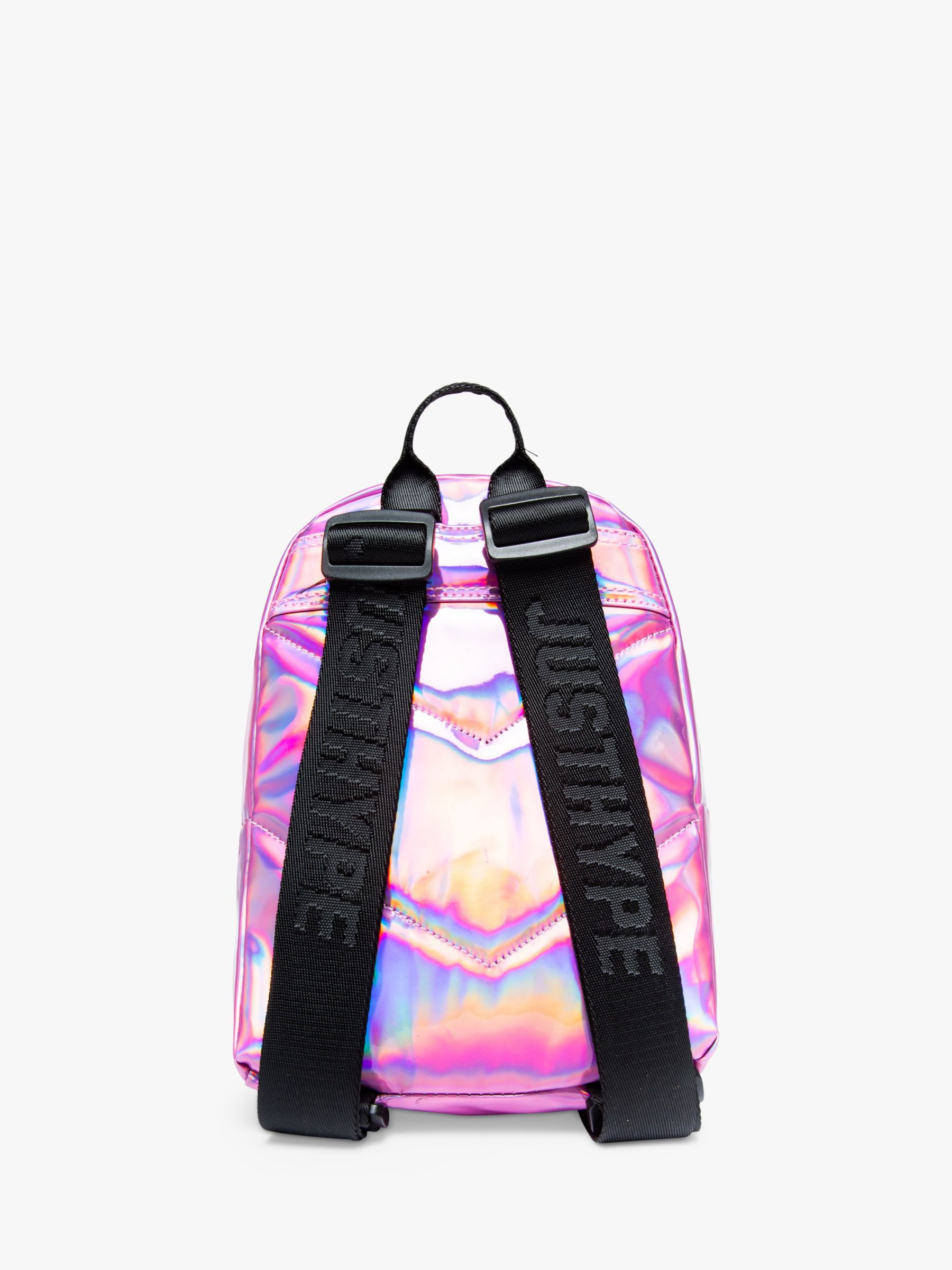 Holographic backpack with colour change in light