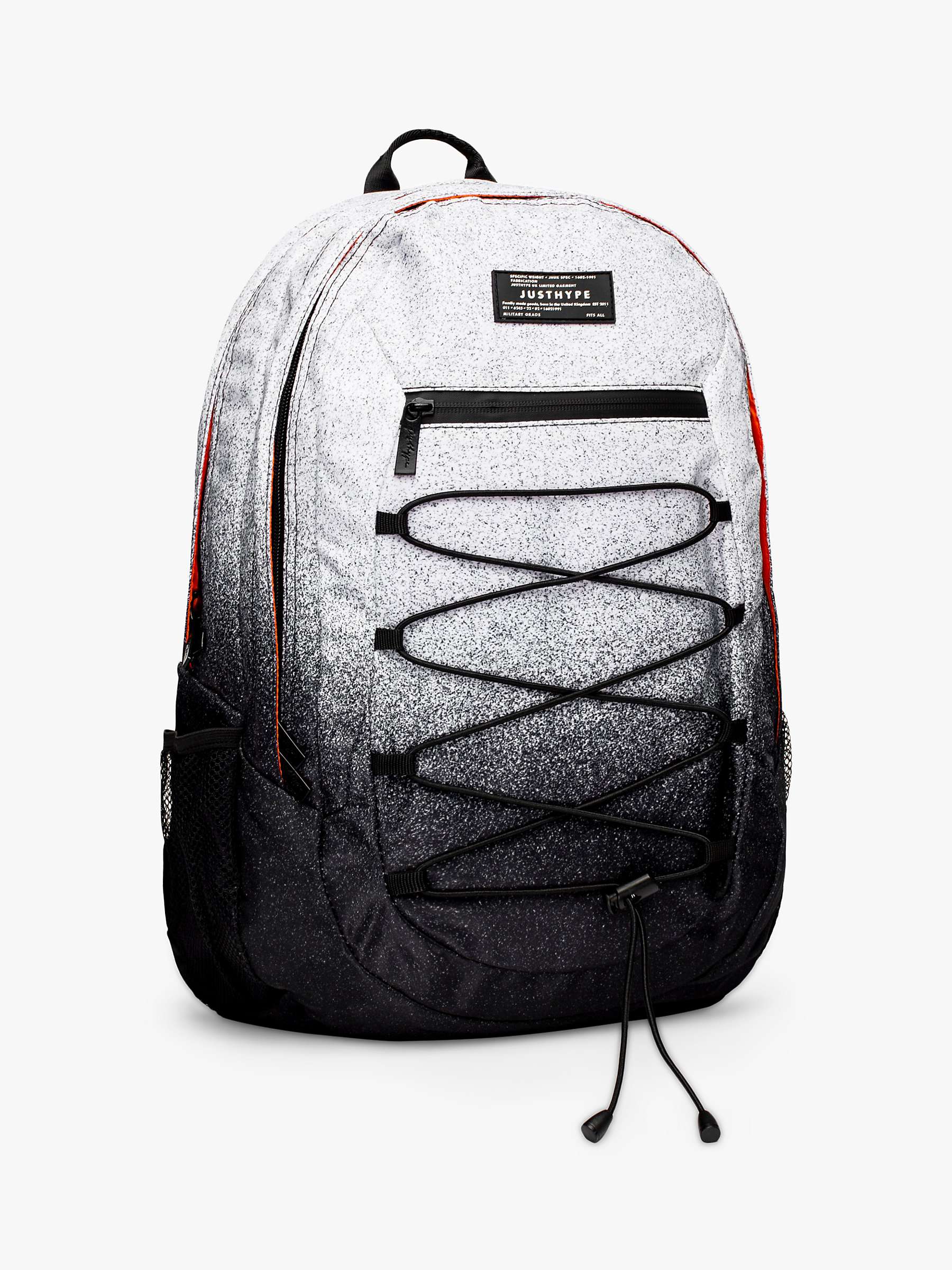 Buy Hype Kids' Speckle Fade Maxi Backpack, Black/White Online at johnlewis.com