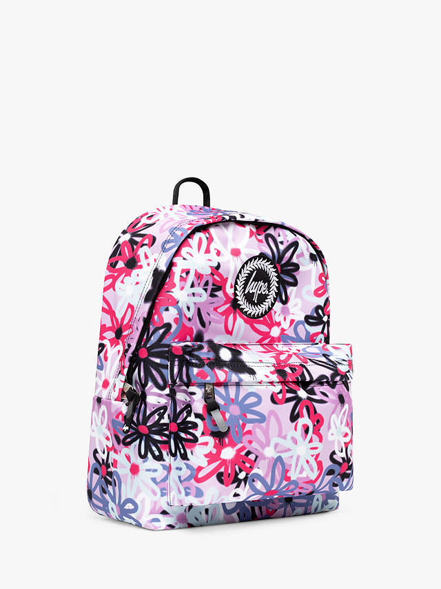 Hype Kids' Graffiti Flowers Backpack, Purple/Multi