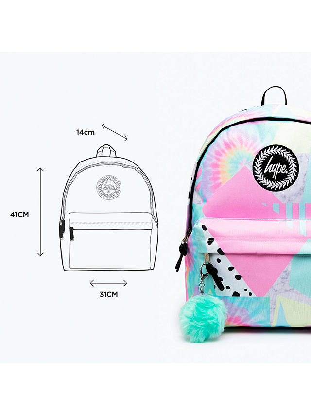 Hype Kids' Pastel Collage Backpack, Pink/Multi