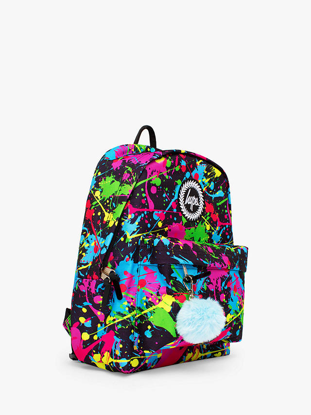 Hype Kids' Rainbow Paint Splat Backpack, Black/Multi