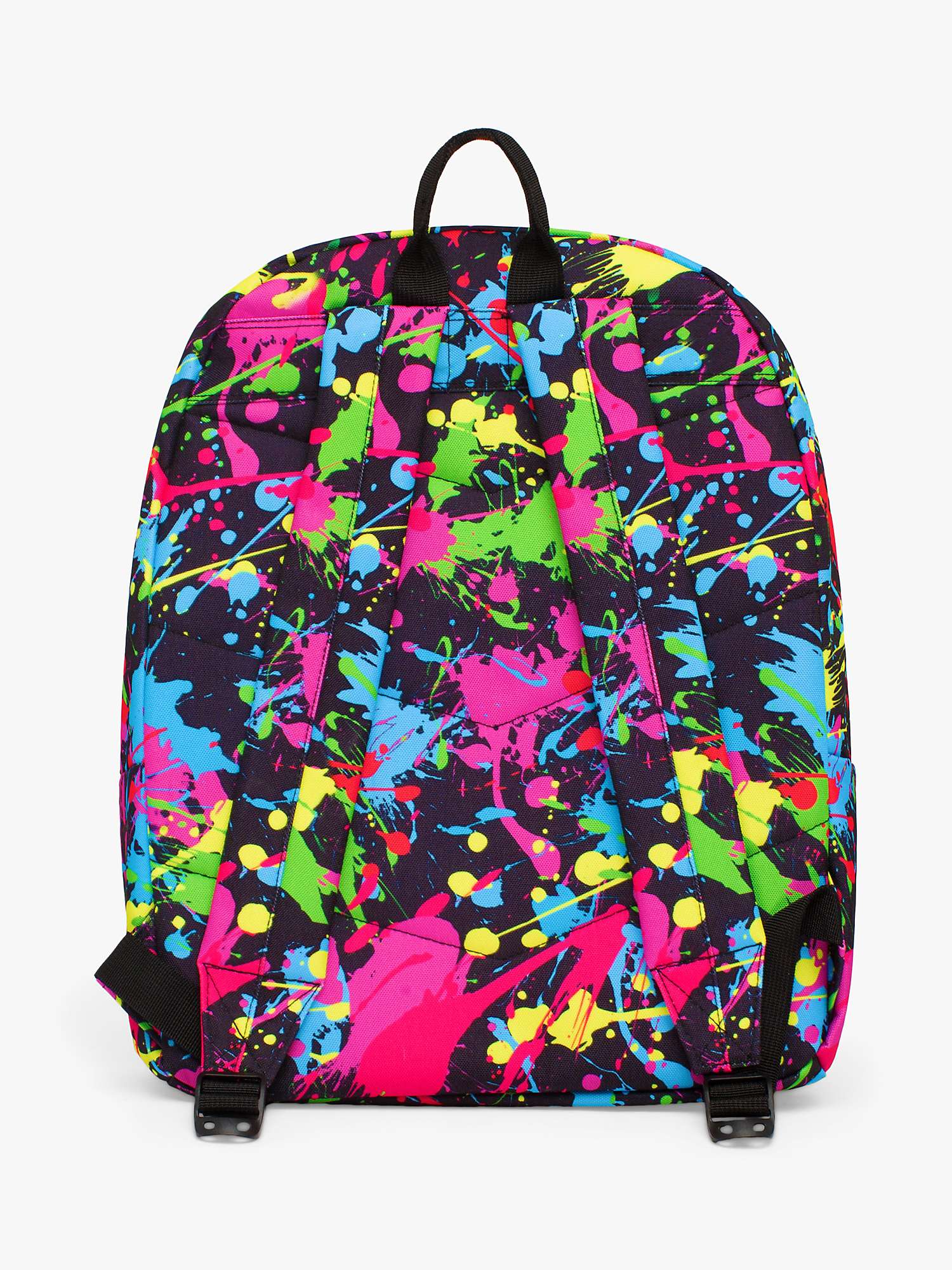 Buy Hype Kids' Rainbow Paint Splat Backpack, Black/Multi Online at johnlewis.com