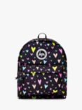 Hype Kids' Heart Glitter Overlay Backpack, Black/Multi